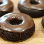 Easy Double Chocolate Glazed Cake Donuts